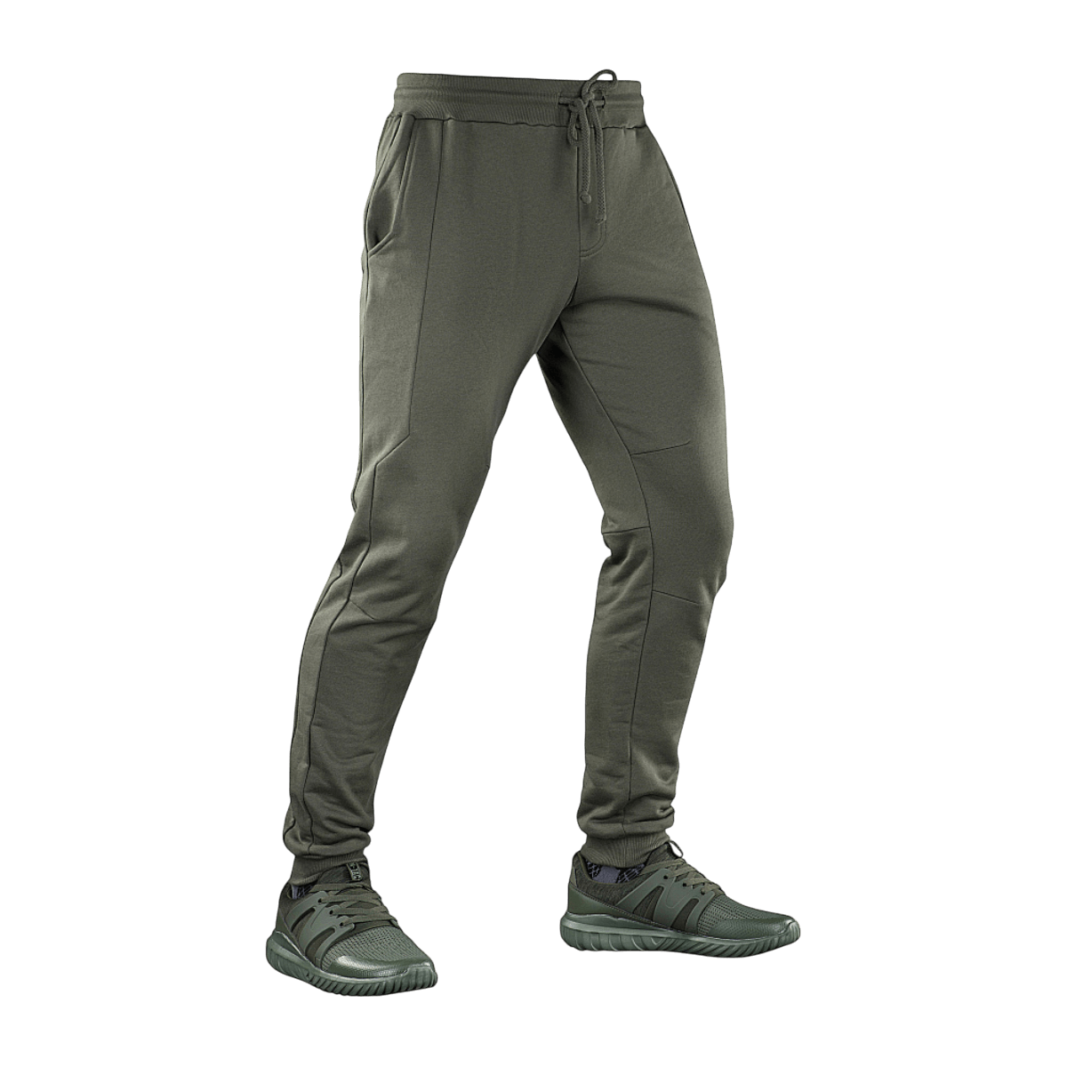 M-Tac Bukser Stealth Cotton i grøn, ultimative fitness og løbebukser med optimal pasform og åndbarhed, fremstillet af 100% bomuld.