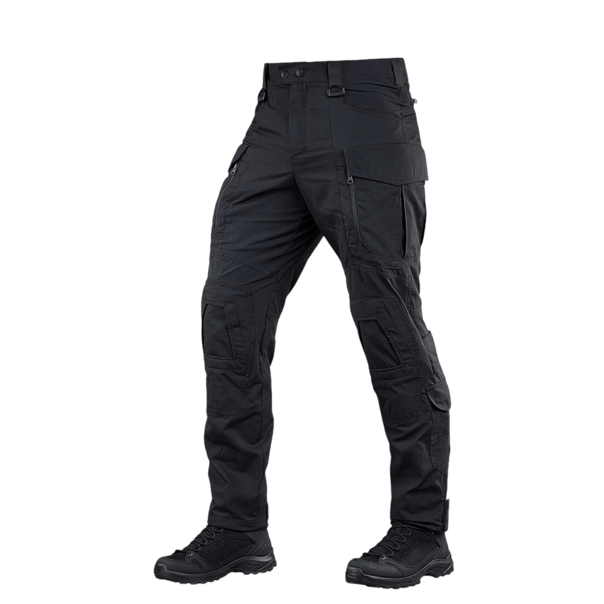 M-Tac Bukser Army NYCO Extreme i sort, letvægts og holdbart design, lavet af robust NYCO Extreme-stof fra Brookwood.