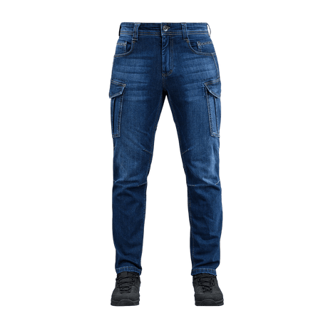 M-Tac Jeans Aggressor i slidstærkt denim med taktiske lommer og klassisk lukning