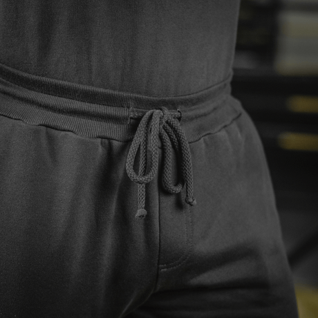 Detail of M-Tac Cotton Classic pants with elastic waist and drawcord, ideal for sport and everyday use, made of 100% cotton.