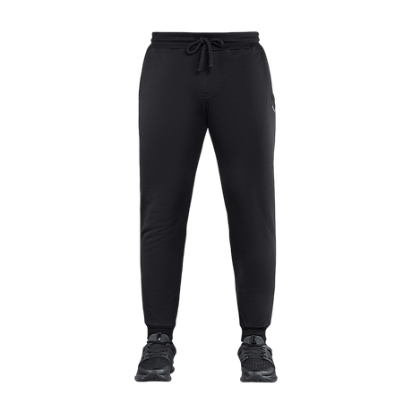 M-Tac Cotton Classic pants in black, comfortable sports pants with elastic waist, two side pockets, made of 100% cotton.