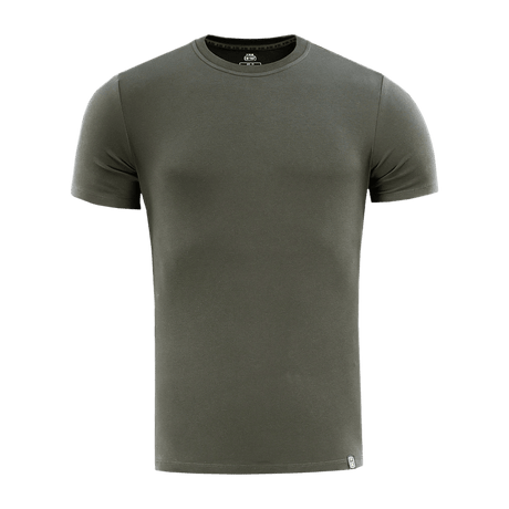 M-Tac T-shirt 93/7 Summer i bomuld, grøn, kortærmet, ideel til varme dage, komfortabel, let og åndbar materialekvalitet.