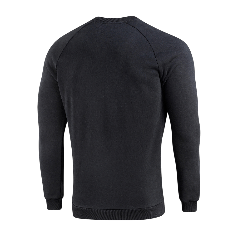 M-Tac Sweatshirt Cotton Hard i sort med løs pasform og ribkanter, perfekt til hverdagsbrug, lavet af 100% bomuld for komfort og varme.