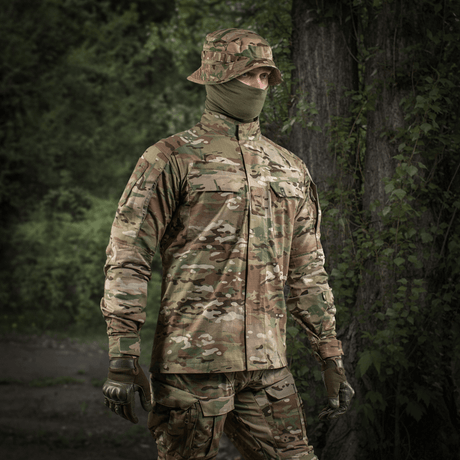 M-Tac Jakke Sturm NYCO Extreme i Multicam militærmønster, slidstærk og åndbar jakke til uniform, lavet af nylon og bomuld.