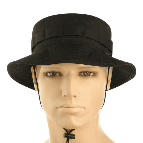 Sort M-Tac Panama Rip-Stop army-hat med semi-stiv skygge og ventilationshuller.