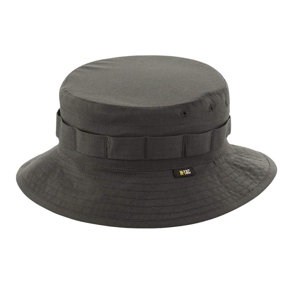M-Tac Panama Rip-Stop, army-hat med ventilationshuller og semi-stiv skygge, inspireret af Boonie-modellen, set fra siden