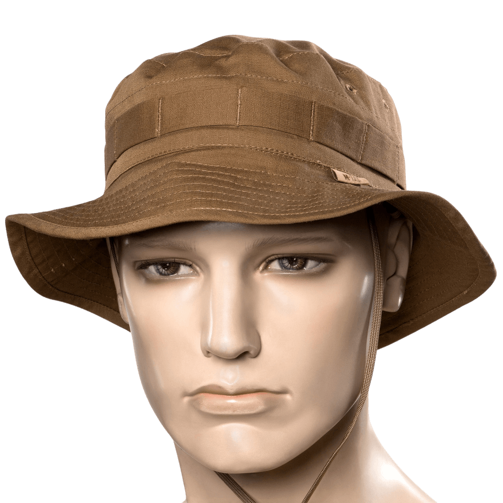 M-Tac Panama Rip-Stop army-hat med semi-stiv skygge og ventilationshuller, inspireret af Boonie-model, brun farve