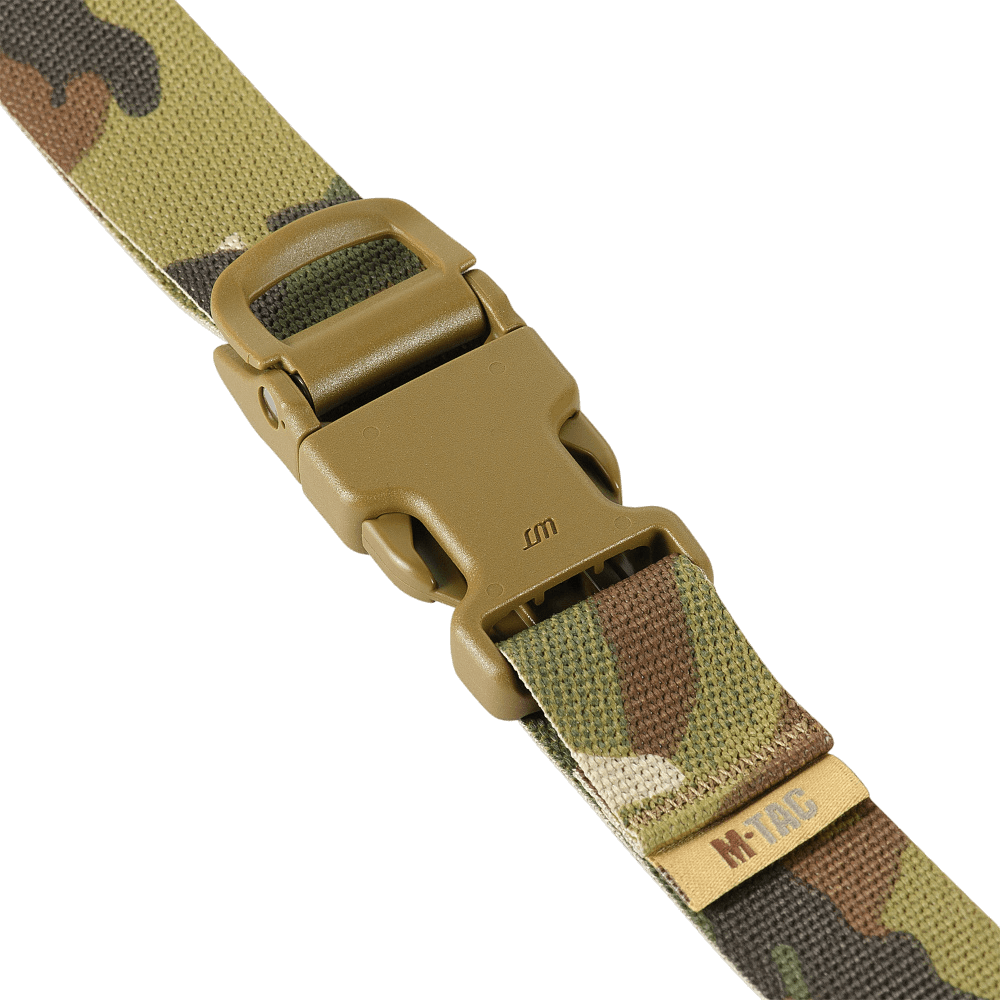 M-Tac Kompressionsrem Gen.II med fastex-spænde i camouflage, 25 mm bredt nylon. Perfekt til turist- og militærudstyr fastgørelse.