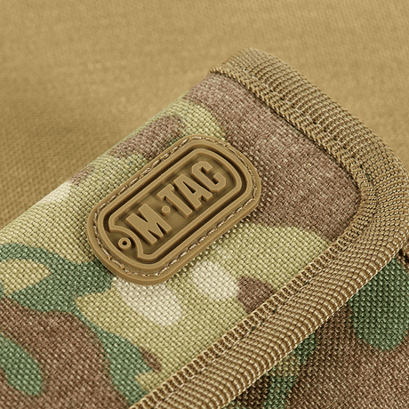 Close-up of M-Tac Pung Elite Gen.II in camouflage pattern with logo, made from durable Cordura 500D.