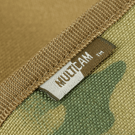 Close detail of M-Tac Pung Elite Gen.II camo design with sewn M-Tac logo. Material: durable Cordura 500D.