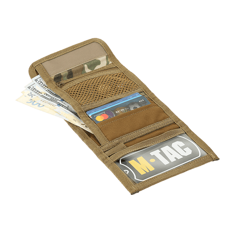 M-Tac Pung Elite Gen.II - compact wallet in Cordura 500D with compartments for bills, cards and coins, stylish M-Tac logo.