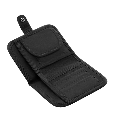 M-Tac Wallet with Patch Panel Elite Large open black wallet with card slots.