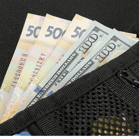 Closed M-Tac Wallet with Patch Panel Elite Gen. II with cash and zipper pocket, made of Oxford and Cordura 500D.