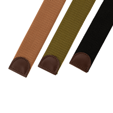 Tre varianter af M-Tac Thors Hammer Bælte – Militærstil og funktionalitet i nylon med metalspænde designet med Thor’s Hammer-emblem.