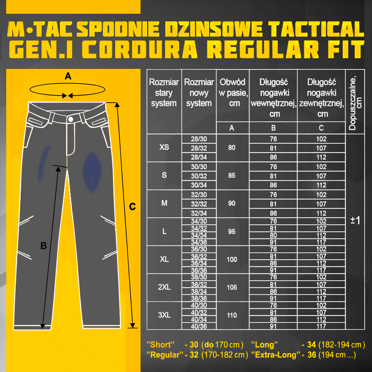 M-Tac Tactical Jeans Gen. I Cordura – Regular Fit