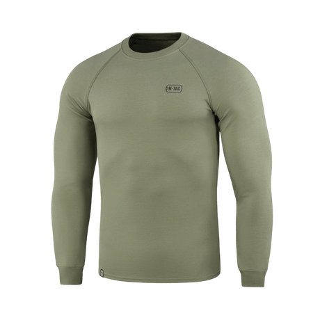 M-Tac Raglan Athlete sweatshirt in olive green with raglan sleeves, for sport and daily use, 95% cotton, minimalist design.