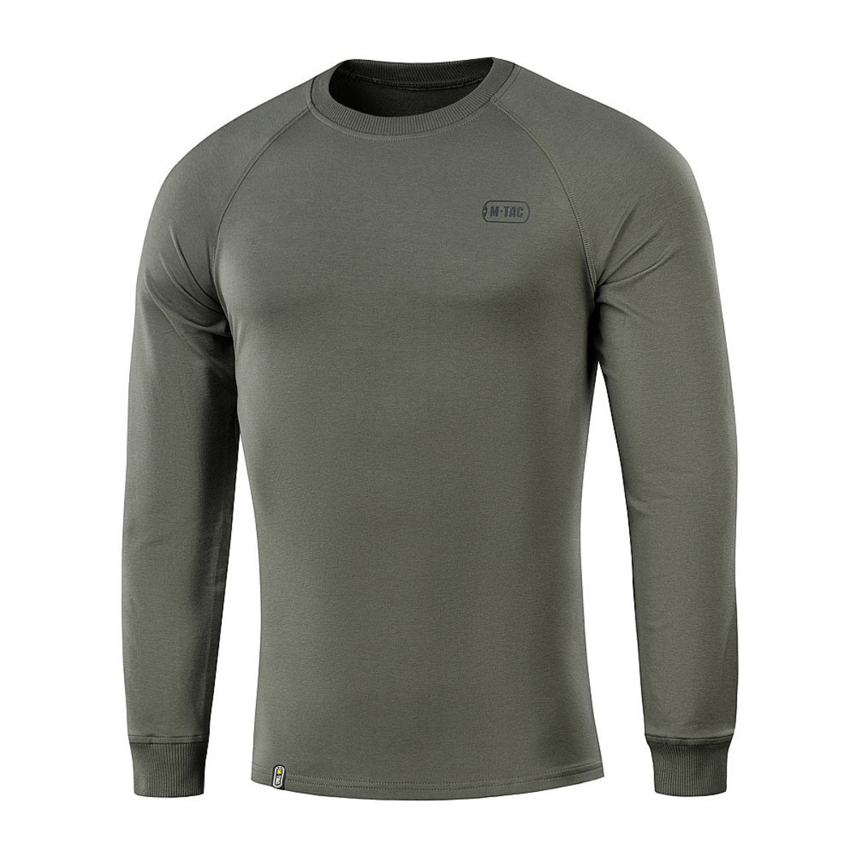 M-Tac Raglan Athlete sweatshirt i olivenfarve med rund hals og raglanærmer, ideel til sport og hverdagsbrug.