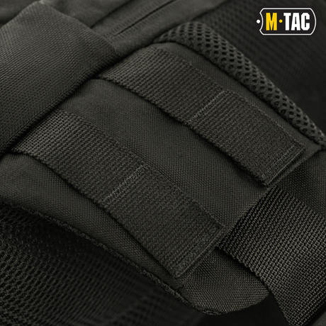 M-Tac Buckler Bag Elite with MOLLE system in black Cordura 500D, close view of design and straps.
