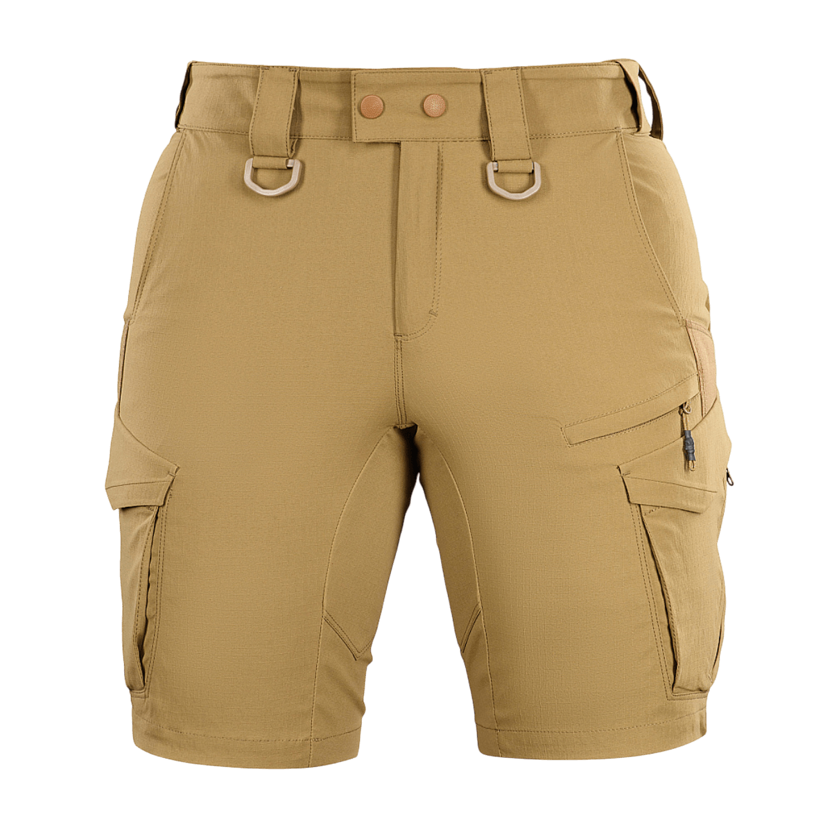M-Tac Aggressor Summer Flex Shorts i Flex Rip-Stop stof, letvægts-taktiske shorts med elastisk talje og syv funktionelle lommer.