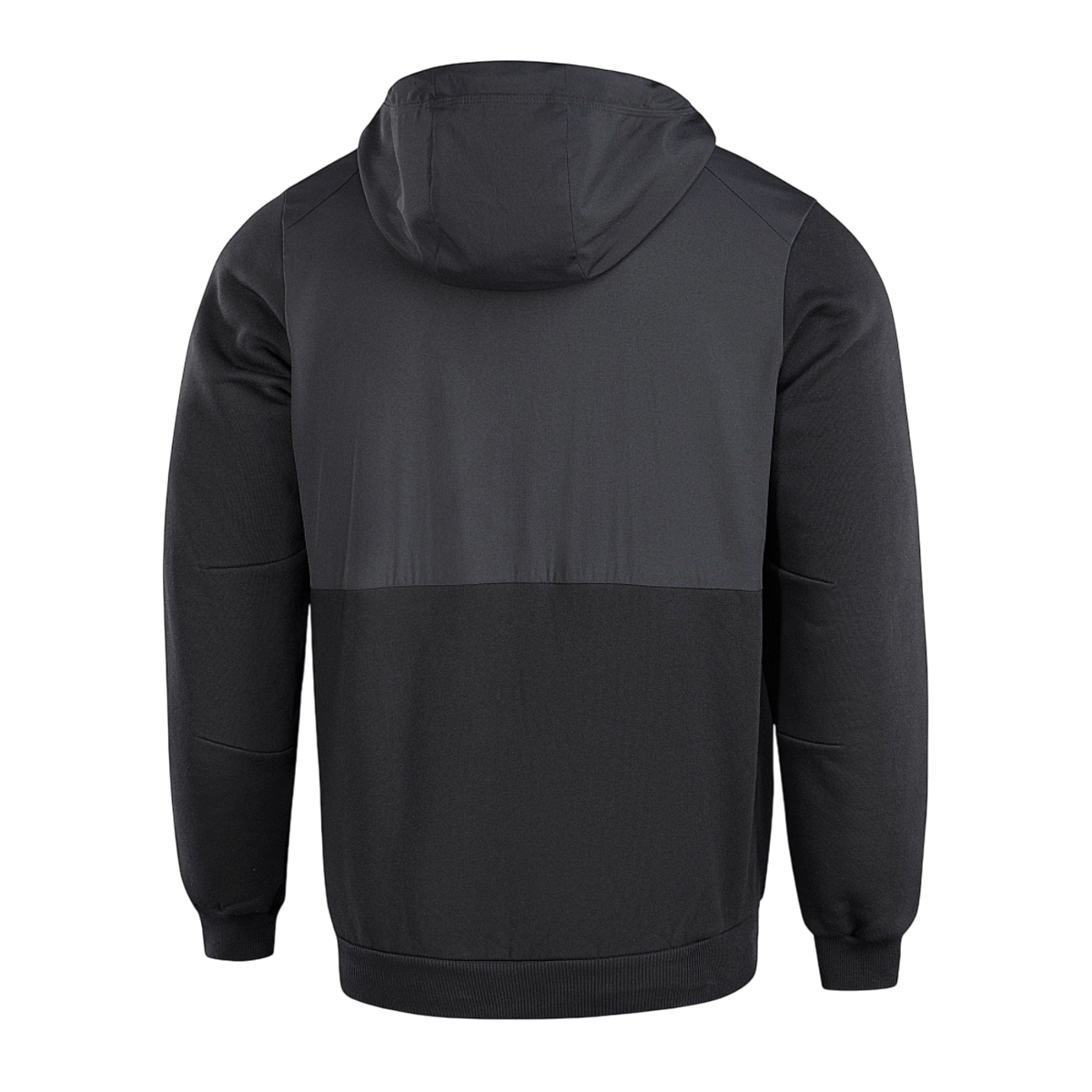 M-Tac Pilgrim Bomberjakke set bagfra, med hætte og komfortable ribbede manchetter, ideel til hverdagsbrug og aktiv sport.