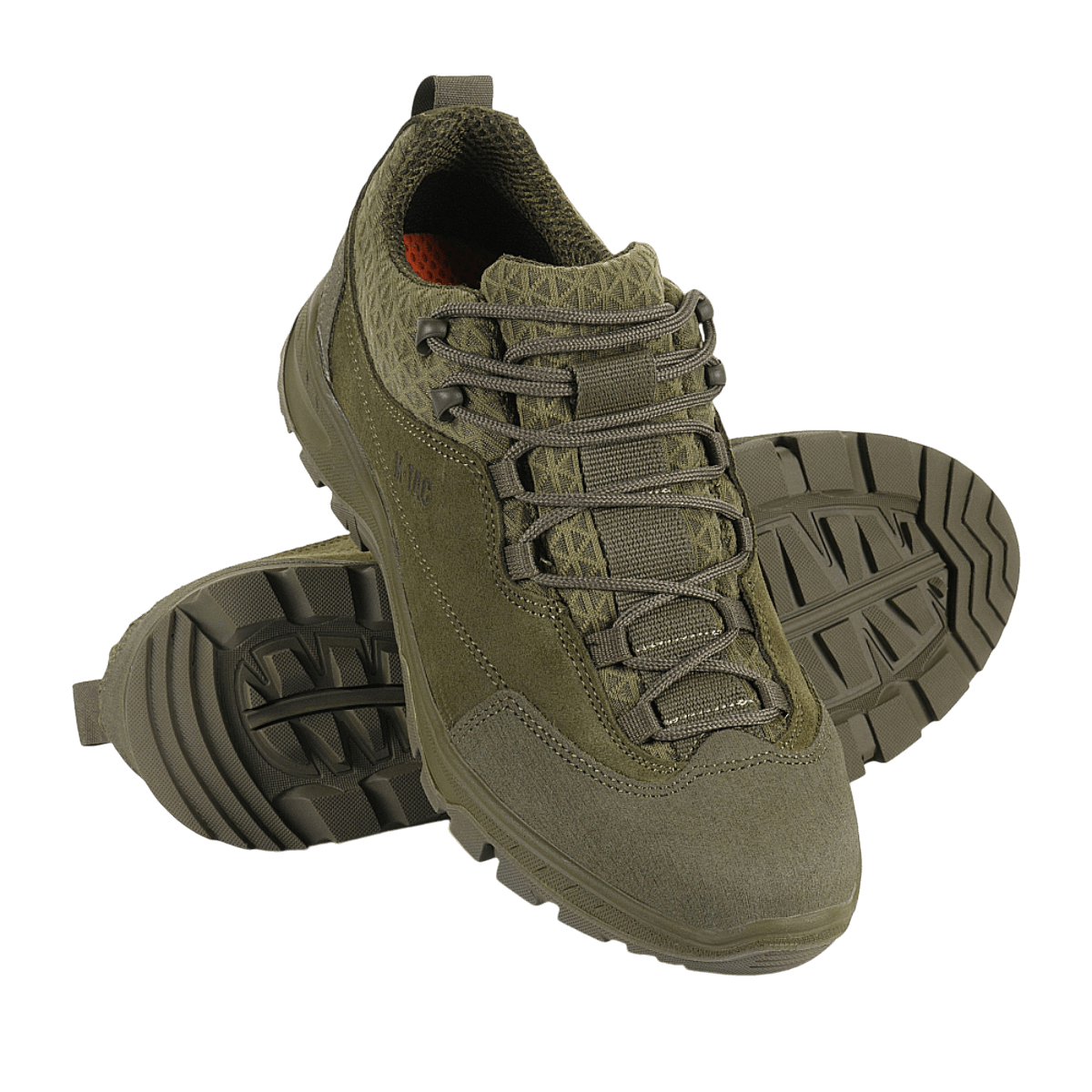 M-Tac Tactical Sneakers Patrol R Vent i kvalitetslæder og 3D-mesh, ideelle til trekking, løb og outdoor-aktiviteter.