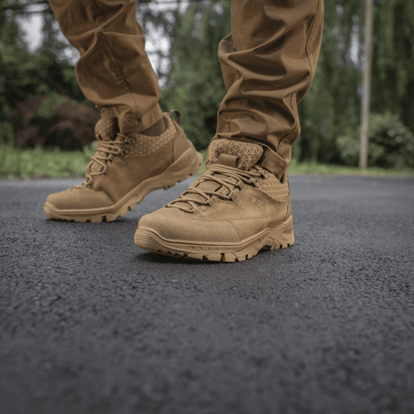 M-Tac Tactical Sneakers Patrol R Vent, robuste og åndbare støvler til trekking og outdoor-aktiviteter, i ruskind og 3D-mesh.