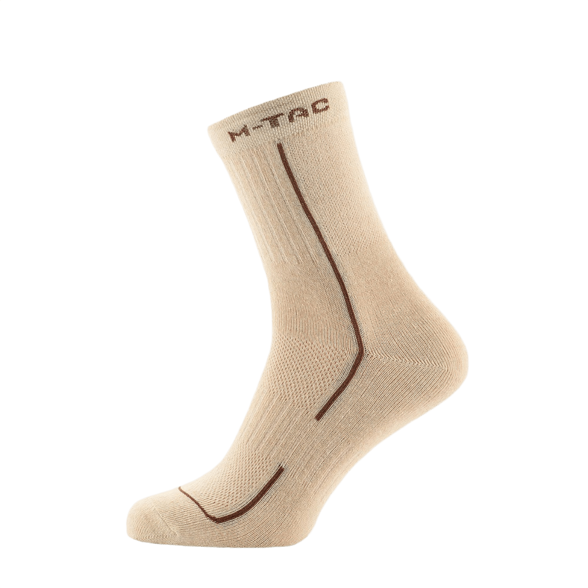M-Tac Letvægtssokker Mk.3 i beige, tynde og åndbare sommersokker ideelle til trekking, med ergonomisk design og optimal pasform.