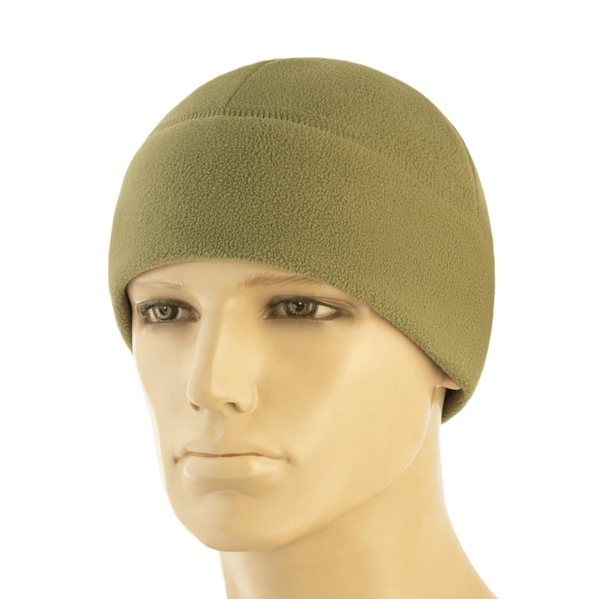 M-Tac Watch Cap Elite Fleece Beanie Hat i grøn farve, let og varm hue til taktisk brug og vinteraktiviteter, 100% polyester fleece.