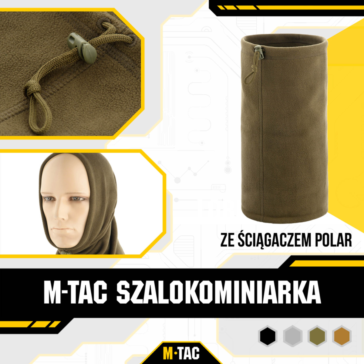M-Tac Fleece Neck Gaiter med Snor