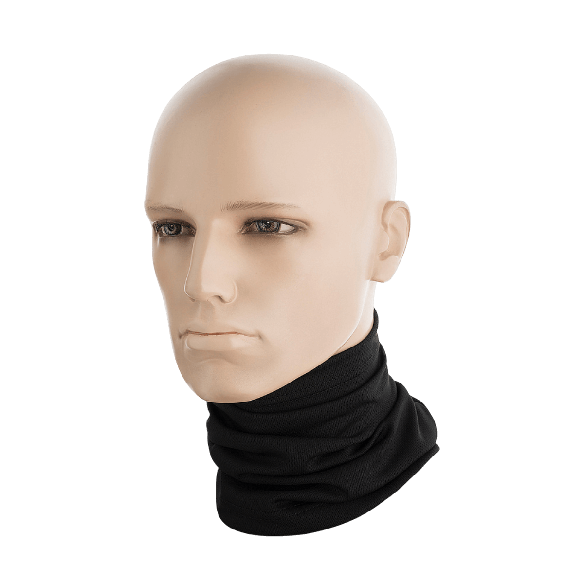 M-Tac Sweating Ninja-Balaclava på mannequin, beskytter mod støv og sved, ideel til udendørs aktiviteter, lavet af 100% polyester.