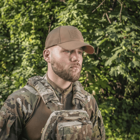M-Tac Baseball Cap Ripstop Elite Flex i brunt ripstop med ventilationsnet og justerbar lukning, NIJ-certificeret, gallery position 1.