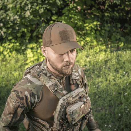 M-Tac Baseball Cap Ripstop Elite Flex i brunt ripstop med ventilationsnet og NIJ-certificering, professionel kropsbeskyttelse, gallery position 1
