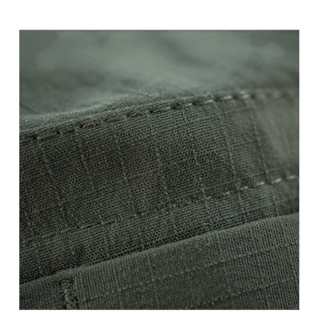 Detaljeret nærbillede af stofkonstruktion i M-Tac Panamahat Gen. II Summer Flex i olivengrønt nylon/elastan med NIJ-certificering, galleri position 1.