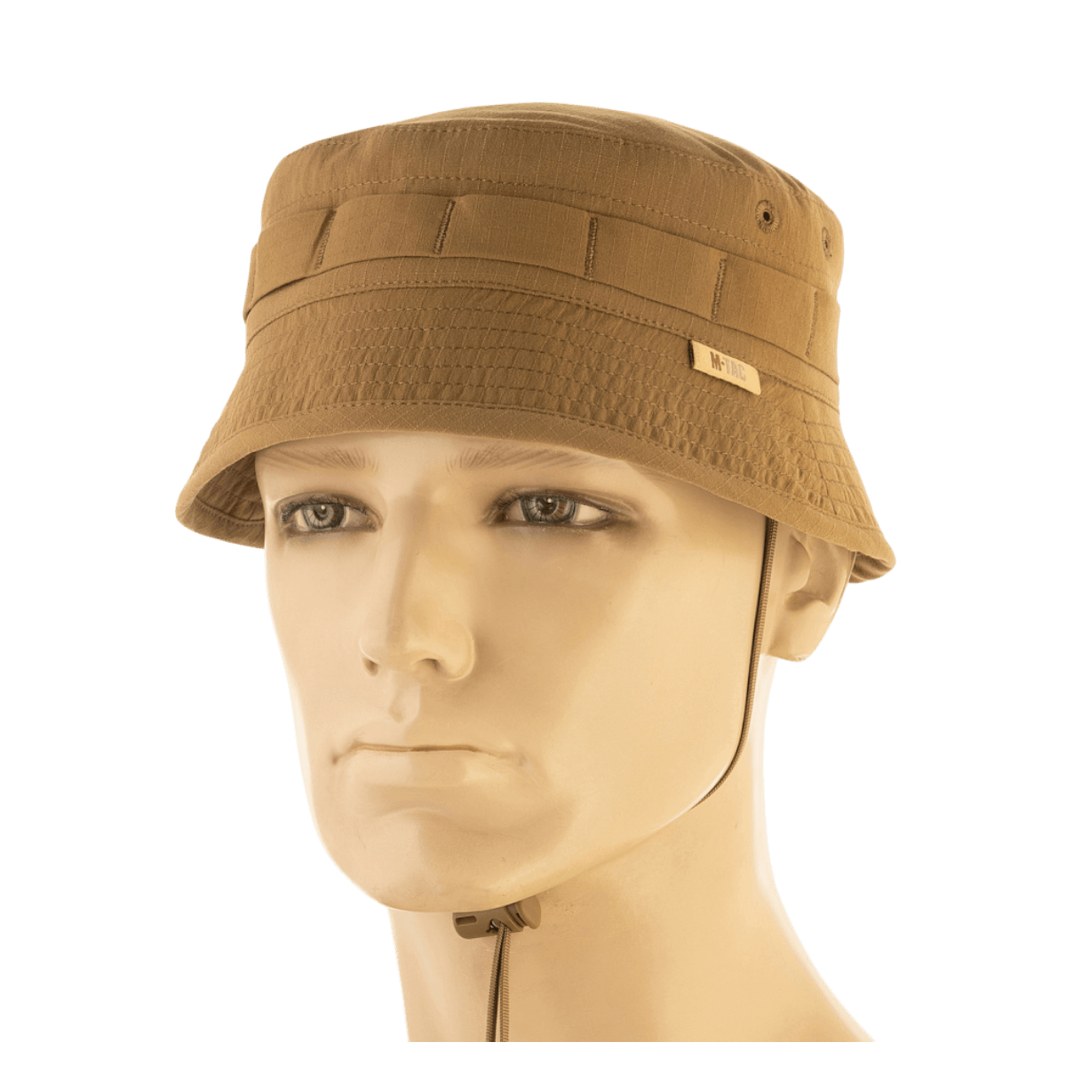 M-Tac Panamahat Gen. II Summer Flex i brun farve på mannequin, perfekt til sommer med god luftcirkulation og solbeskyttelse.