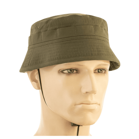 M-Tac Panamahat Gen. II Summer Flex i olivengrønt nylon/elastan med NIJ-certificering vist på mannequin, galleri position 1.