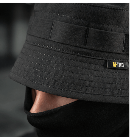 M-Tac Panamahat Gen. II Summer Flex i sort nylon/elastan med justerbar pasform og NIJ-certificering, detailed billede, gallery position 1.