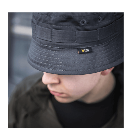 M-Tac Panamahat Gen. II Flex Rip-Stop i mørkegråt rip-stop materiale med slidstærk syning og ventilationshuller, galleri position 1.