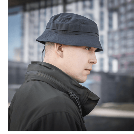 M-Tac Panamahat Gen. II Flex Rip-Stop i mørkt rip-stop stof med robust syning og ventilationshuller, vist i galleri position 1.