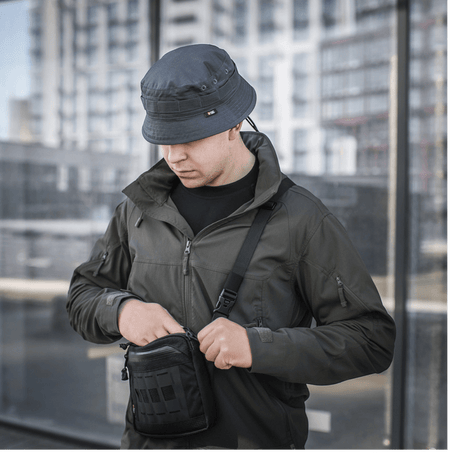 M-Tac Panamahat Gen. II Flex Rip-Stop i mørkt rip-stop stof med justerbar pasform, NIJ-certificeret og vist i galleri position 1.