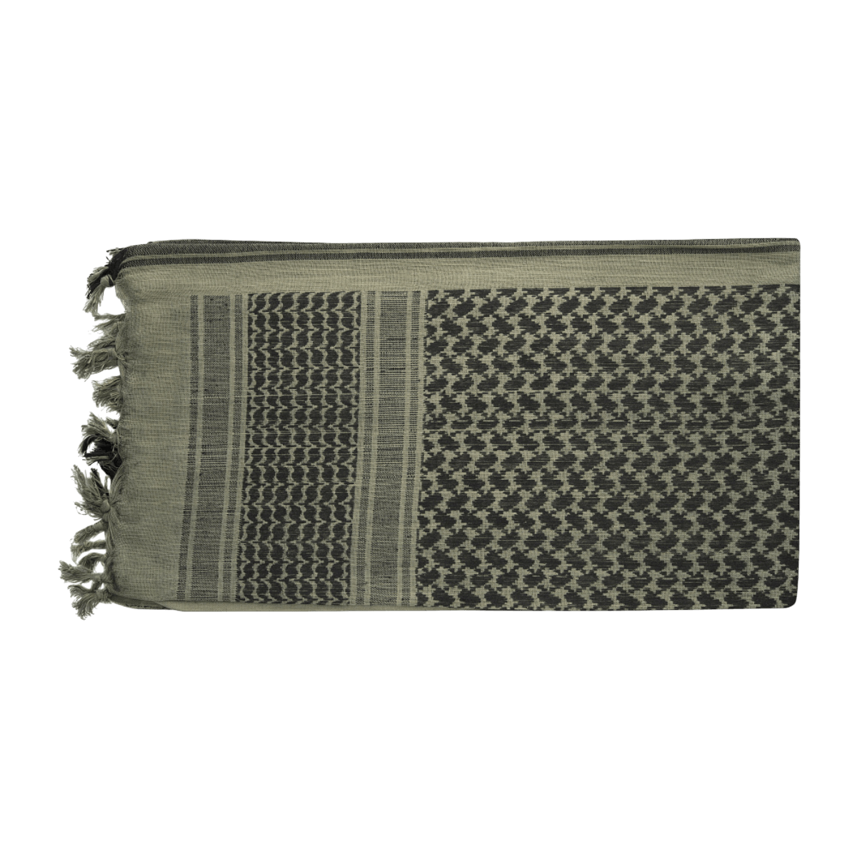 M-Tac Shemagh Tørklæde i klassisk design, 100% bomuld, 110x110 cm. Ideel til beskyttelse mod sol, sand og vind. Velegnet til taktisk brug.