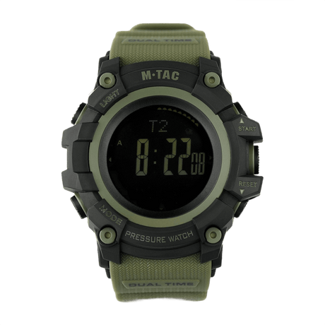 M‑Tac Tactical Adventure Watch with many functions, robust polycarbonate case, altimeter, barometer, thermometer, water-resistant design