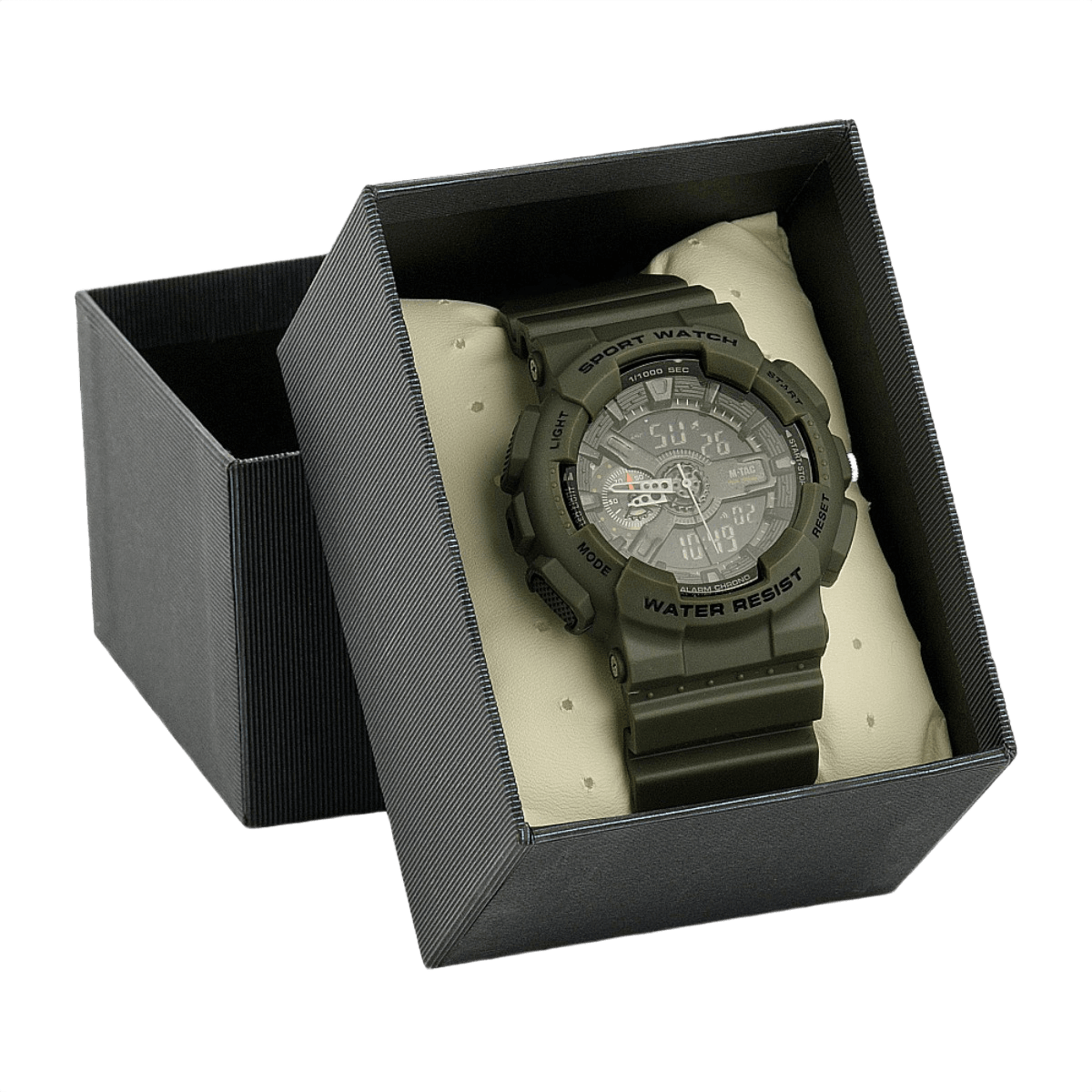 M‑Tac Sport Ur i gaveæske med robust design og vandafvisende funktioner, ideel til sportsentusiaster og outdoor-elskere.