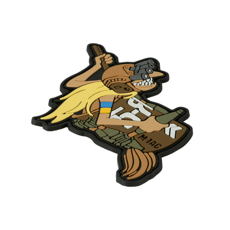 PVC patch of a junior sergeant with night-vision goggles and grenades, inspired by the Baba Yaga drone. M‑Tac Patch Baba-Yaga Vertical, 9x13.5 cm.
