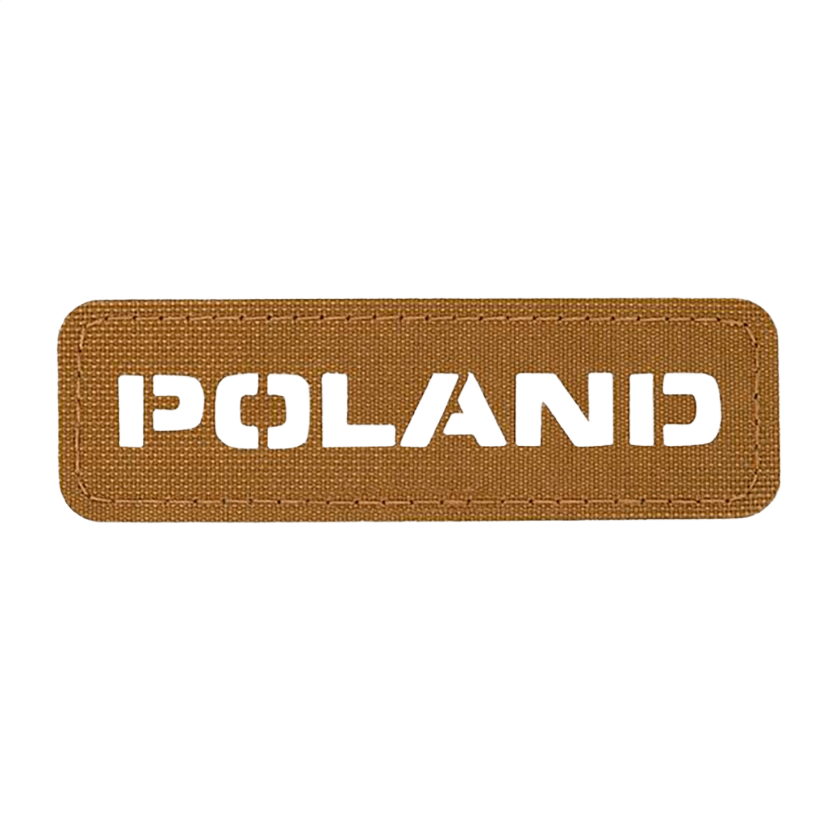 M‑Tac Patch Poland End-to-End 25x80 i holdbart Cordura 500D materiale med velcrofæstning og laserskåret design, 25x80 mm.