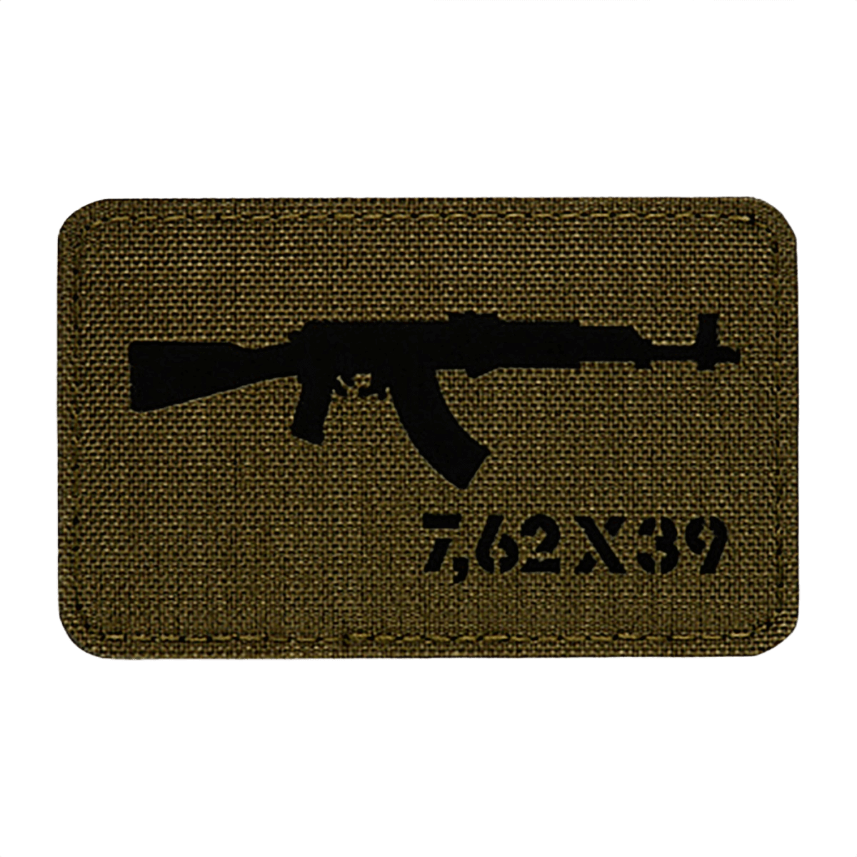 M-Tac AKM 7,62x39 Laser Cut Patch med AKM-design, Velcro bagside, taktisk patch, holdbar Cordura 500D, størrelse 80x50 mm