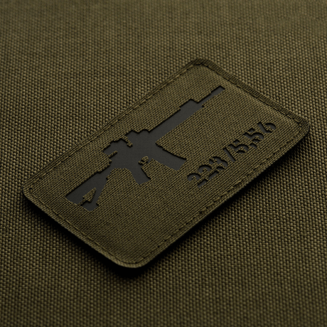M-Tac AR-15 223/5,56 Laser Cut Patch on Cordura 500D, tactical morale patch with Velcro for attachment to gear, clothing and more.