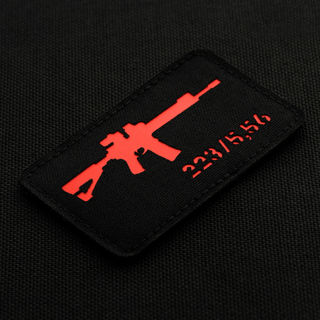 M-Tac AR-15 223/5,56 Laser Cut Patch with Velcro for tactical use, made of durable Cordura 500D fabric, 80x50 mm.