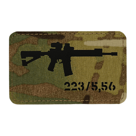 M-Tac AR-15 223/5,56 Laser Cut Patch, tactical morale patch with Velcro, Cordura 500D, sturdy for military and airsoft use.