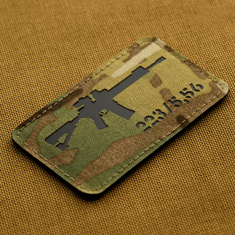 M-Tac AR-15 223/5,56 Laser Cut Patch with Velcro fastens to gear, Cordura 500D material, military and outdoor use.