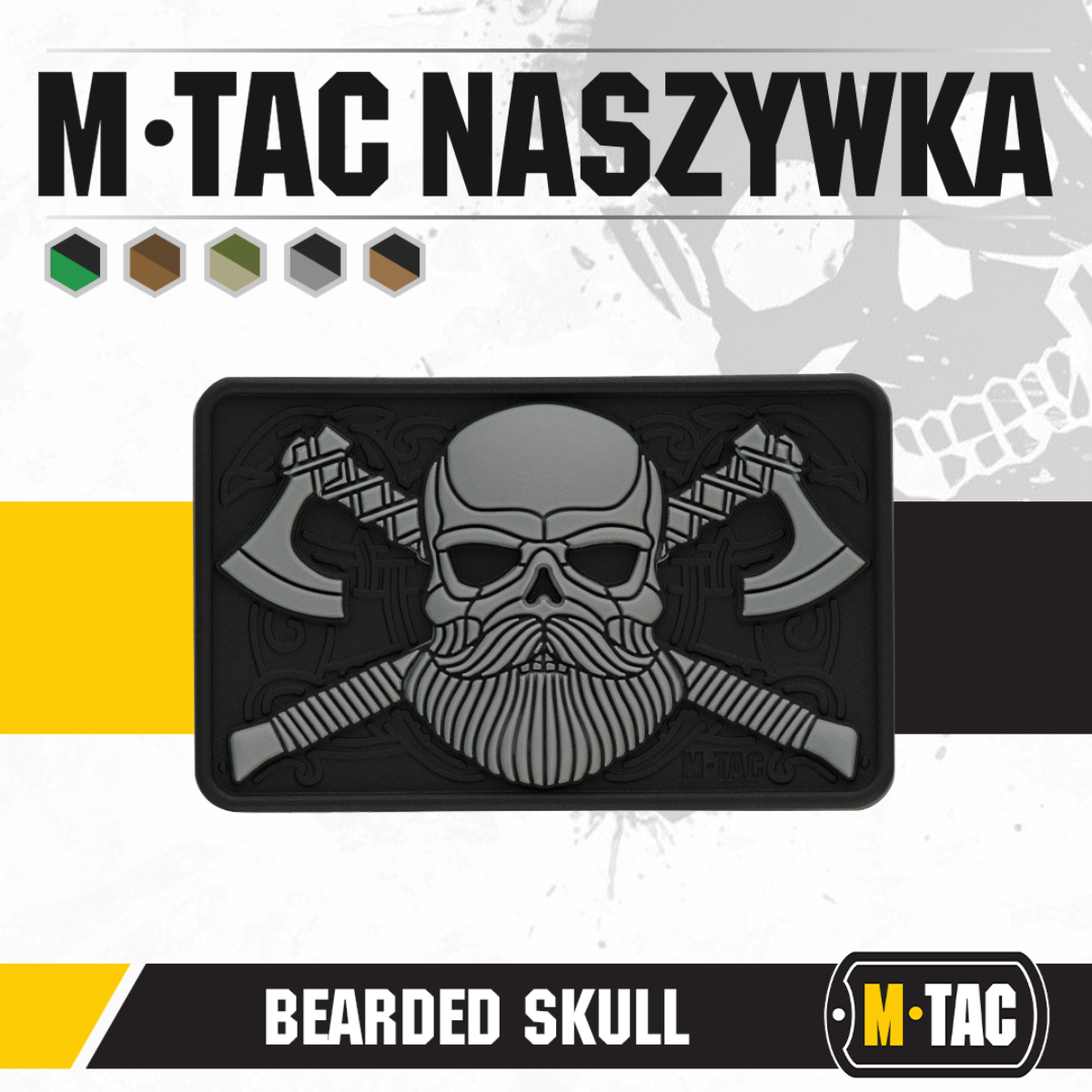M-Tac Bearded Skull 3D PVC Patch